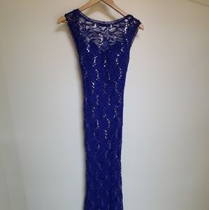 WINDSOR Royal Blue Sequin Formal Dress (Size 2)